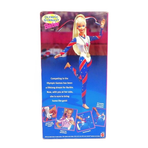 Vintage 1996 Mattel Olympic Gymnast Barbie Doll New in Box Never Opened - Picture 2 of 2